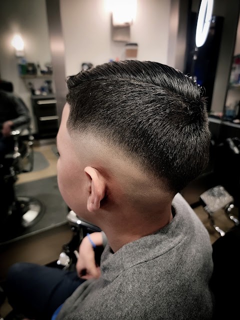 Fresh fade haircut finished at El Patio Barber Lounge